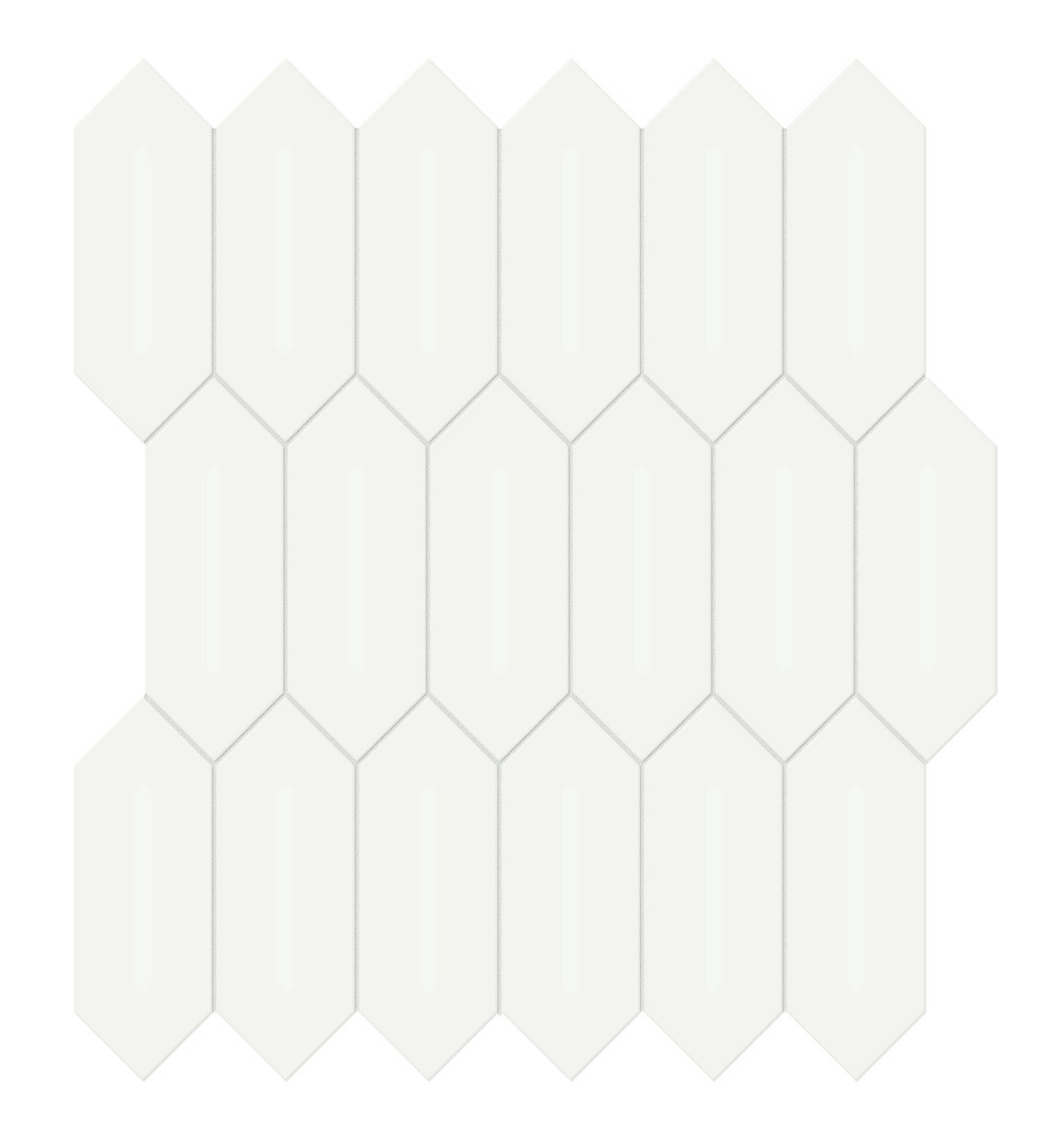 2x5 White Matte Picket Mosaic | Aromaz Home