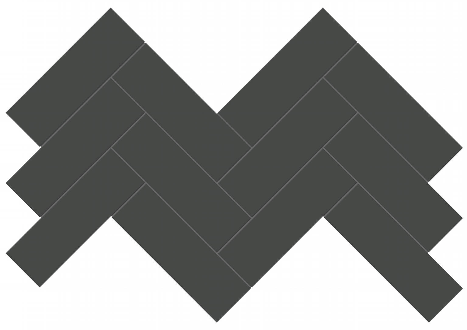 2x6 Retro Black Matte Herringbone Mosaic | Aromaz Home