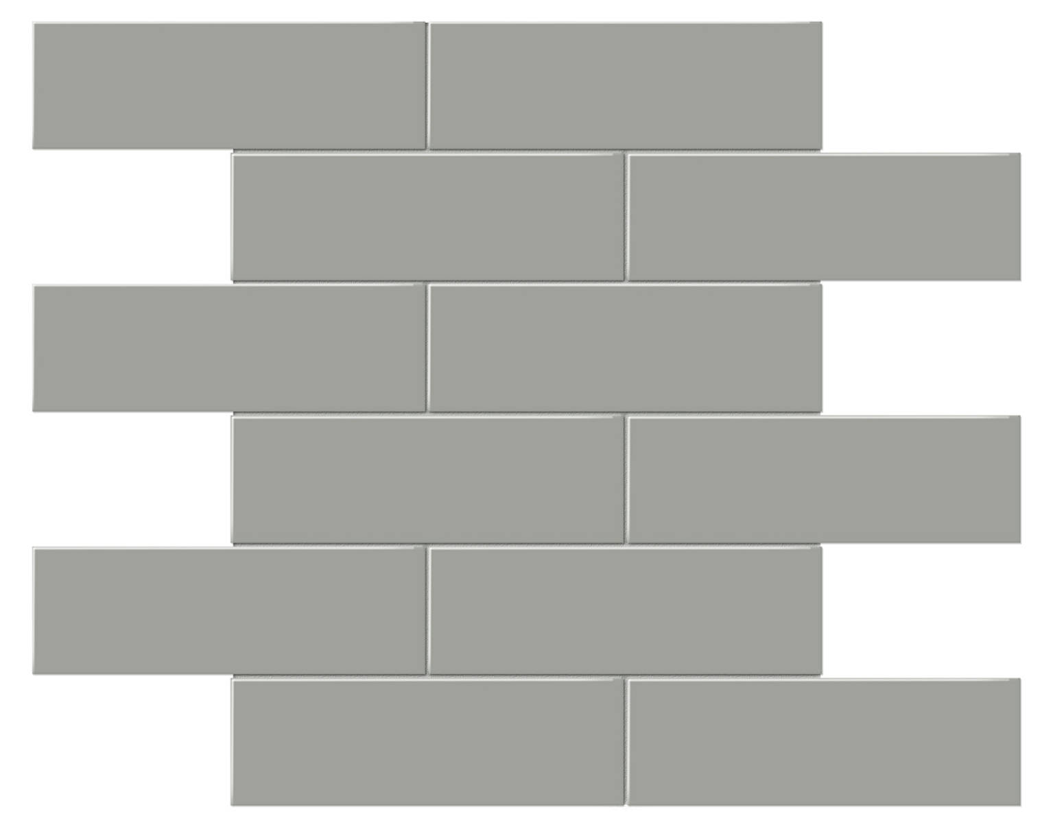 2x6 Taupe Matte Brick Mosaic | Aromaz Home