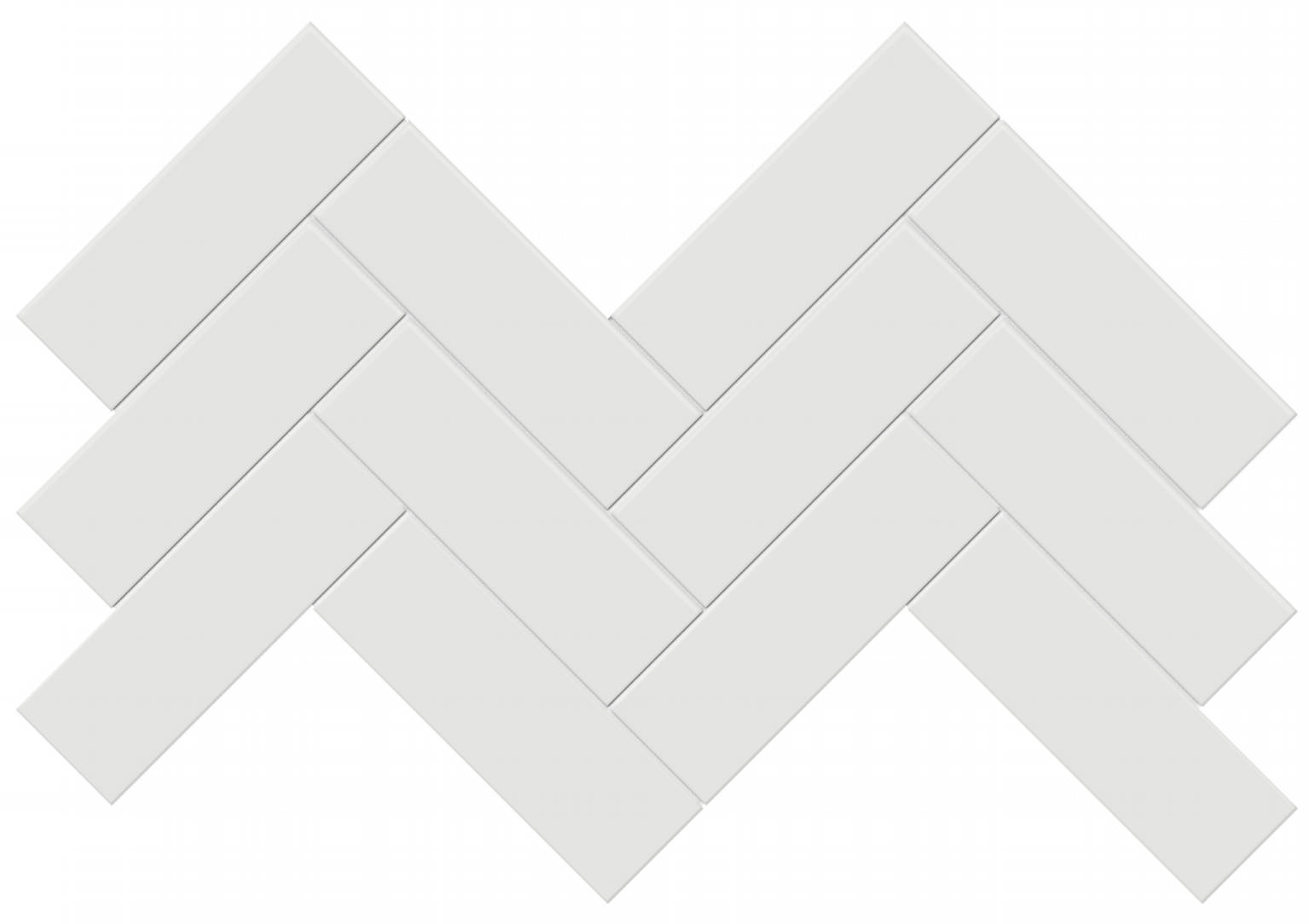 2x6 Vintage Grey Glossy Herringbone Mosaic | Aromaz Home
