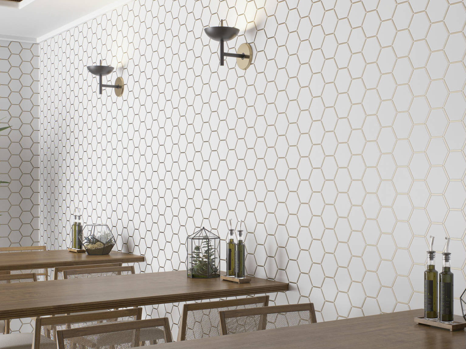 Gilded Hex Mosaic  | Aromaz Home