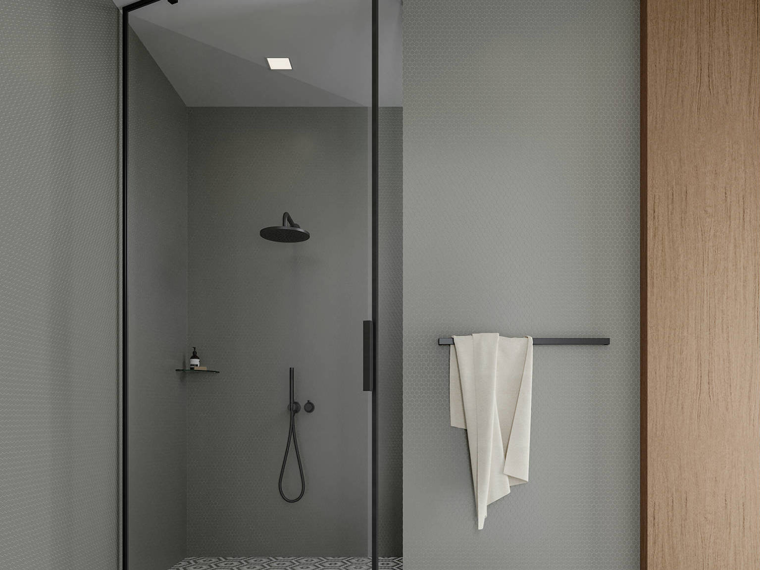 Traditions Taupe Matte 1in Hex Mosaic 2 | Aromaz Home