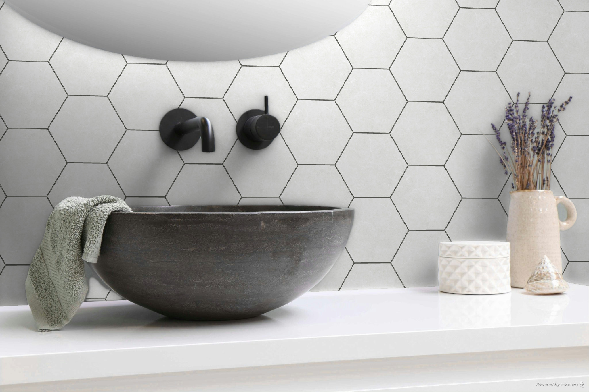Form 5.5X6.3&rdquo; White Hexagon | Aromaz Home
