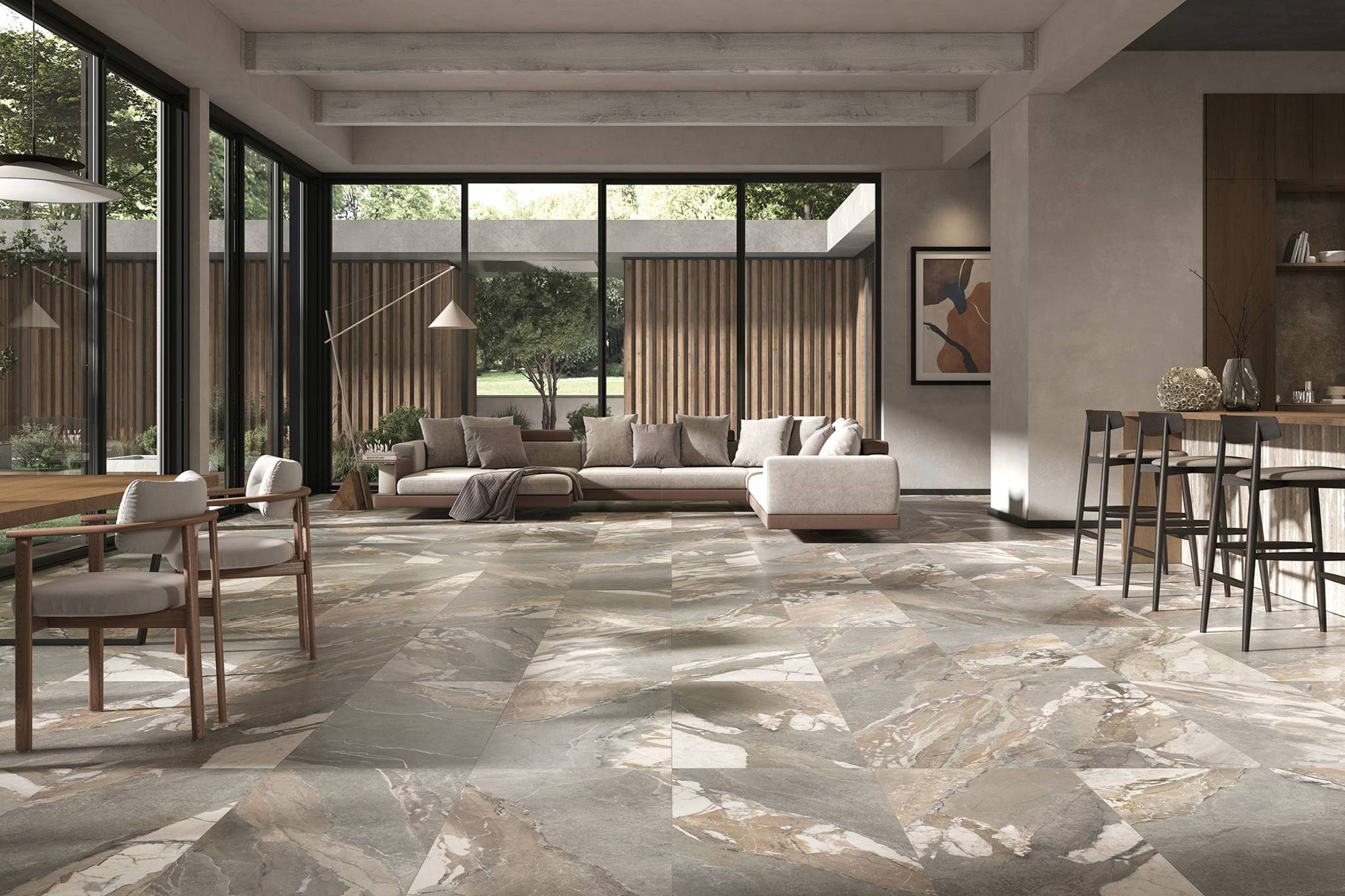 Dynasty Grey Polished/Matte 24x48  | Aromaz Home