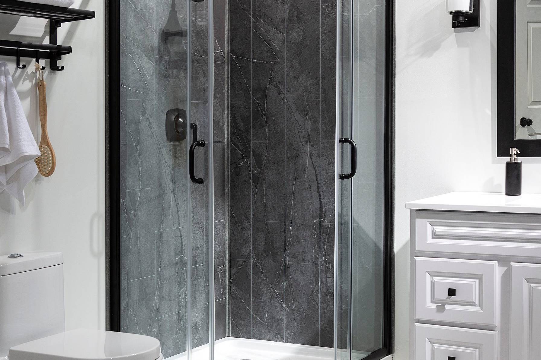 Cracked Slate Shower Wall Kit 36x60x78 | Aromaz Home