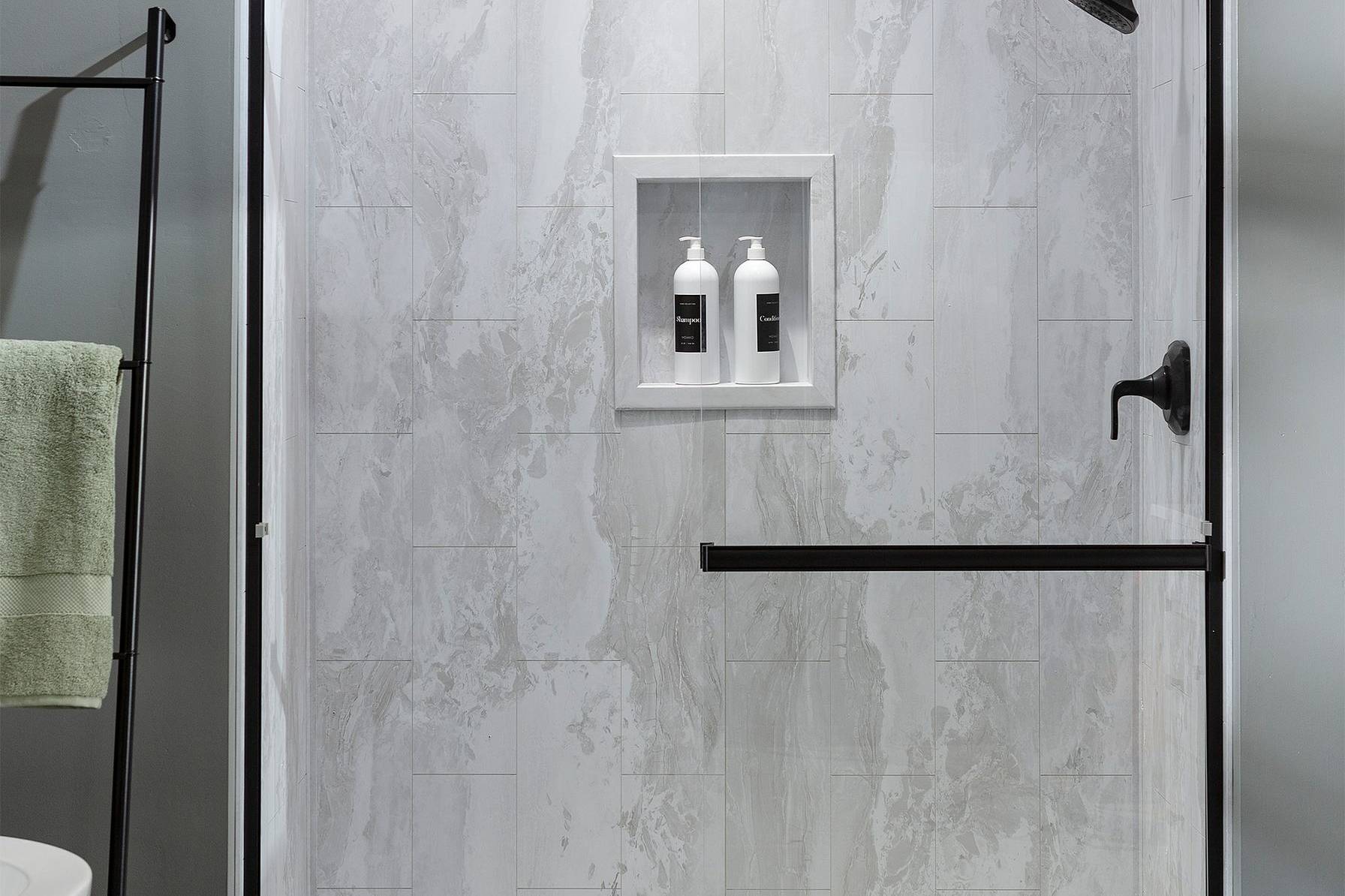 Iced Pewter Shower Wall Kit 36x36x78 | Aromaz Home