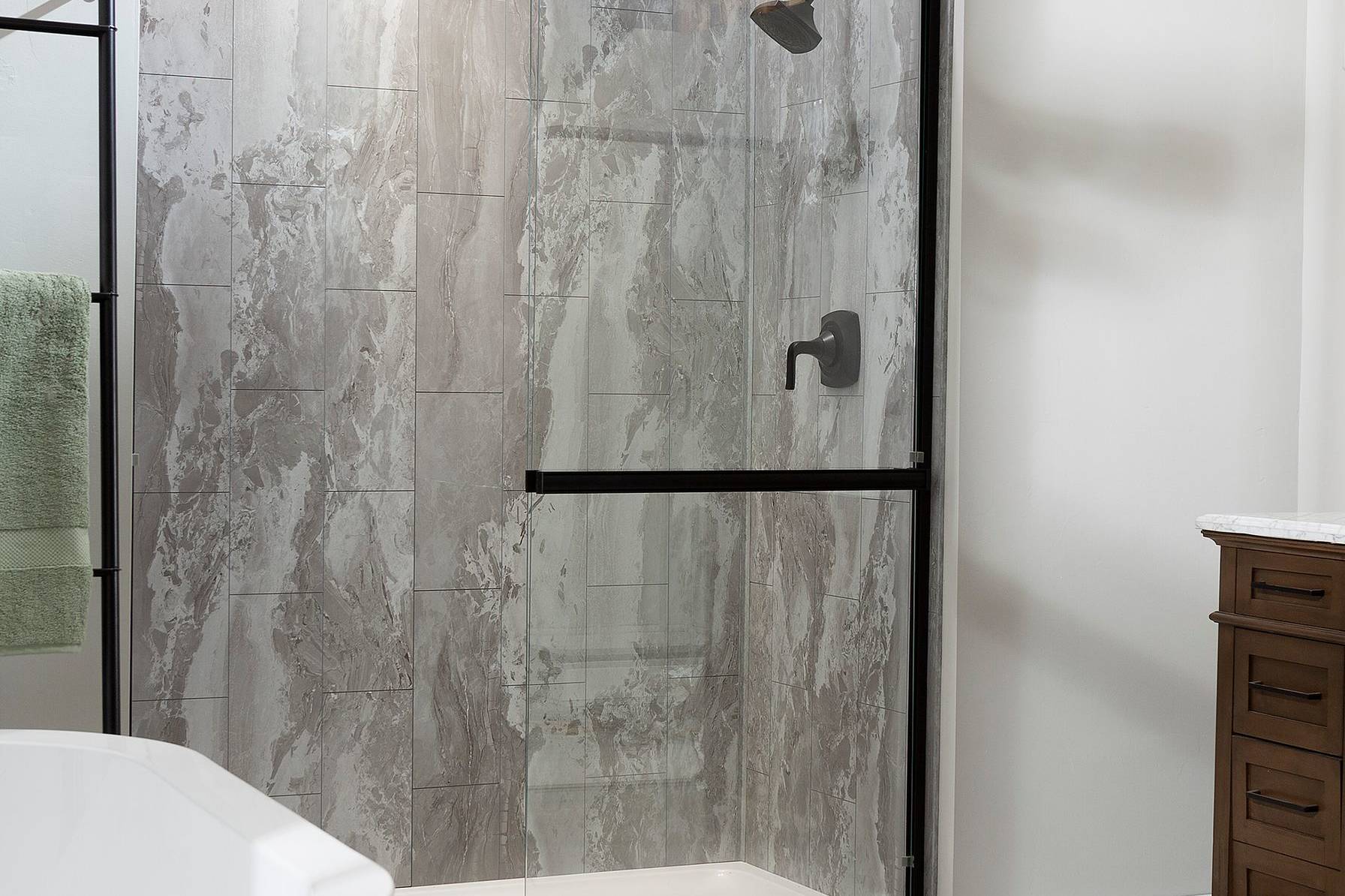 Smoky Sky Shower Wall Kit 30x60x78 | Aromaz Home