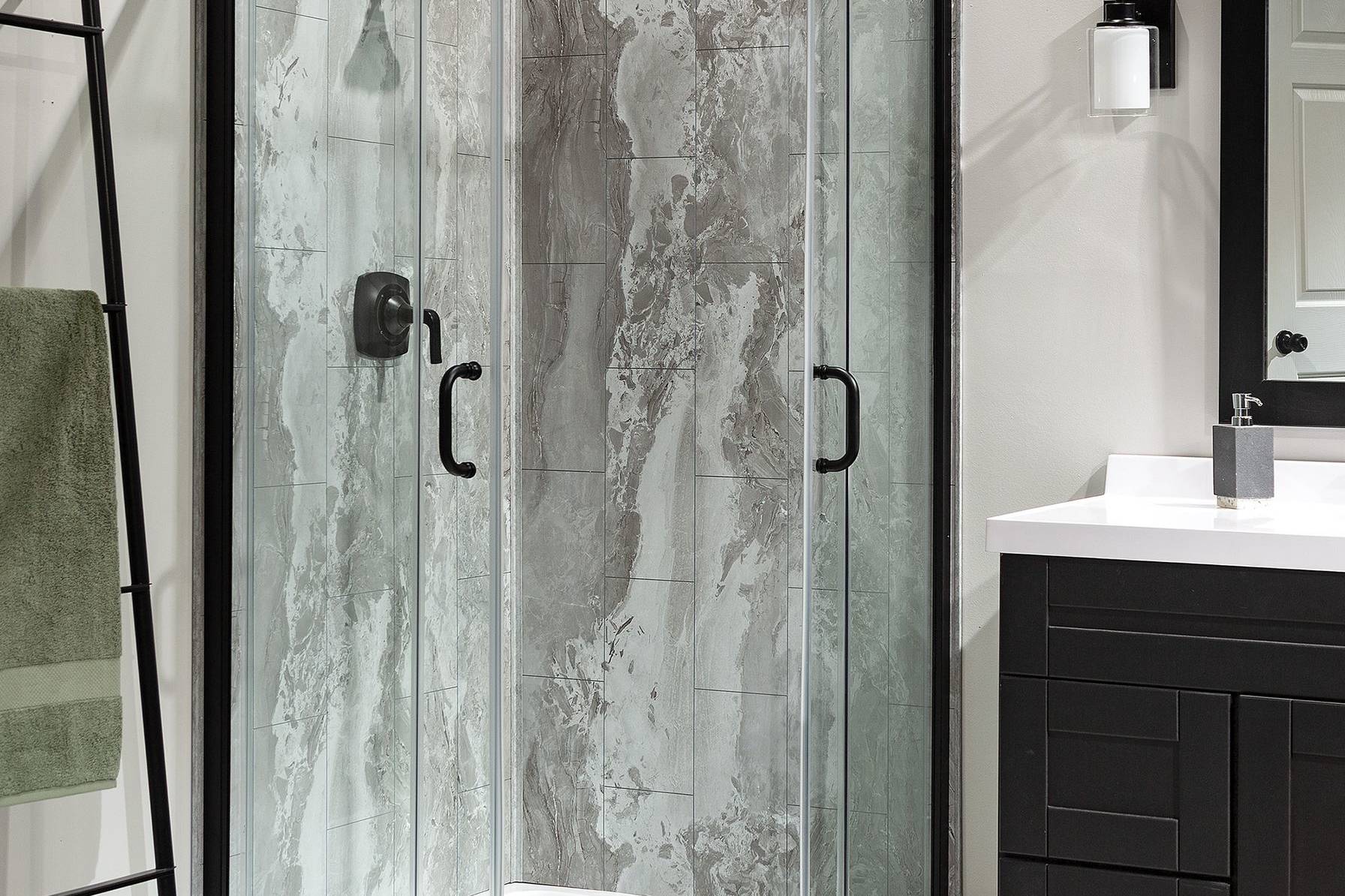 Smoky Sky Shower Wall Kit 36x60x78 | Aromaz Home
