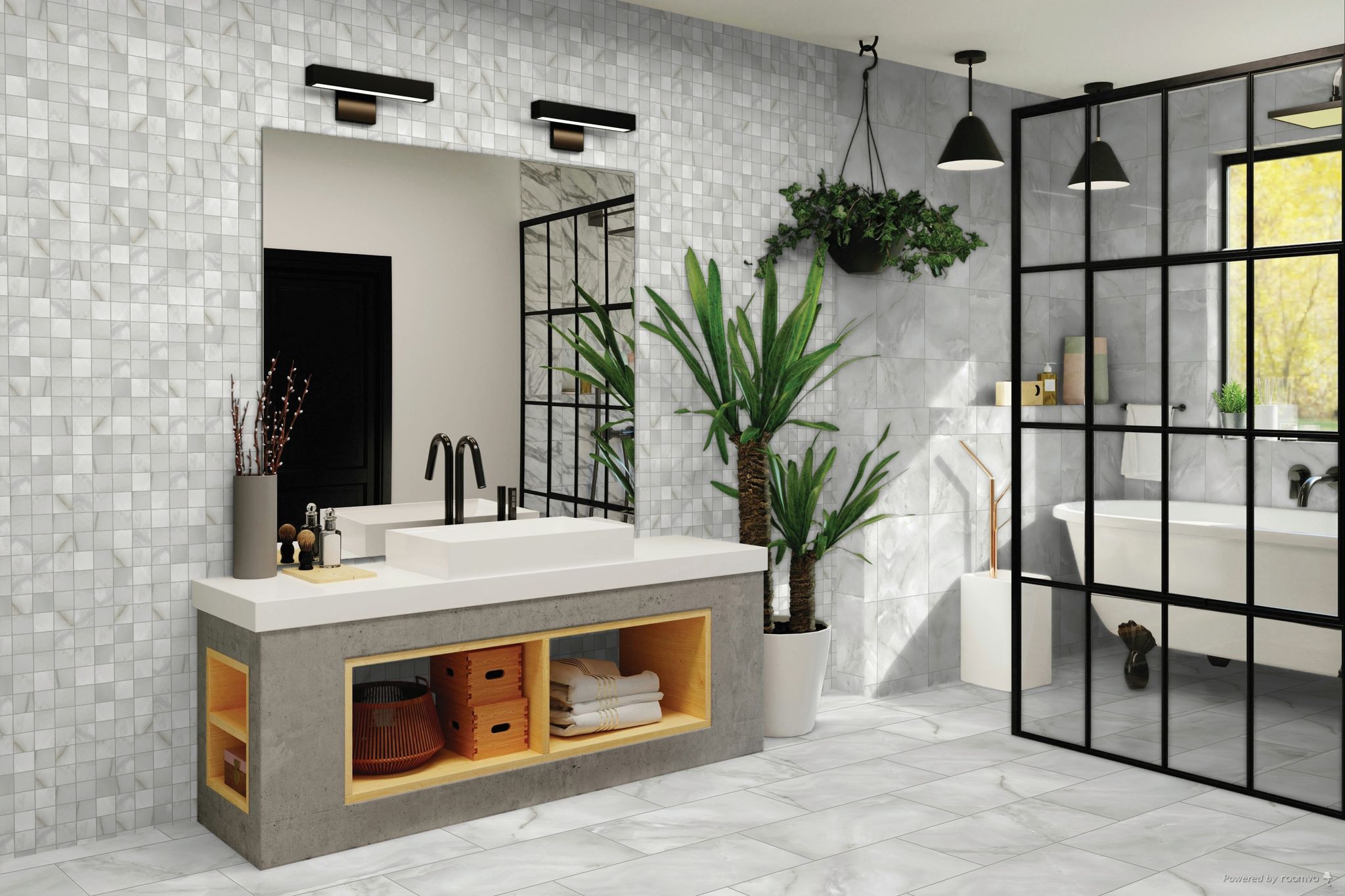 Florence 2X2 Onyx Matte Mosaic | Aromaz Home